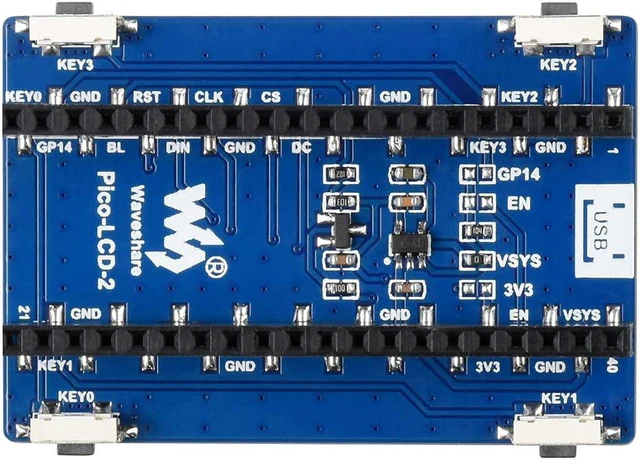 Alt view image 6 of 7 - Waveshare 2inch LCD IPS Display Module Compatible with Raspberry Pi Pico