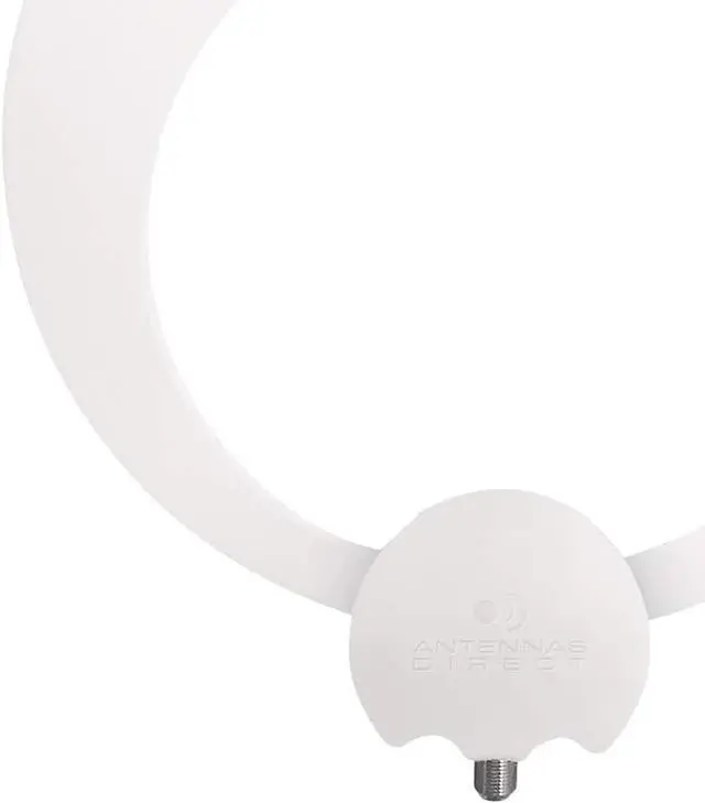 Alt view image 2 of 6 - Antennas Direct ClearStream Eclipse TV Antenna, 35+ Miles Range, Multi-Directional, Grips to Walls and Windows, 12 ft. Detachable Coaxial Cable, Black or White, 4K Ready (ECL), compact