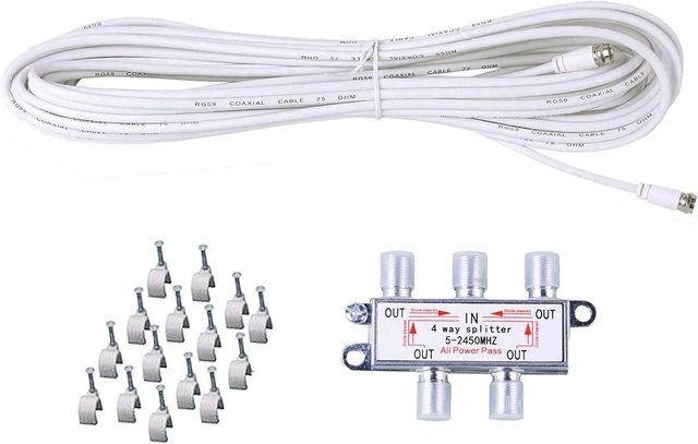 Alt view image 4 of 4 - LAVA HD2605 Outdoor HD TV Antenna Remote Controlled Rotation Long Range 4K TV Installation Kit