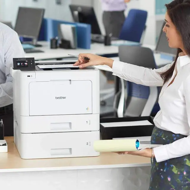 Alt view image 5 of 7 - Brother Printer HLL8360CDWT Business Color Laser Printer with Duplex Printing, Wireless Networking and Dual Trays, White