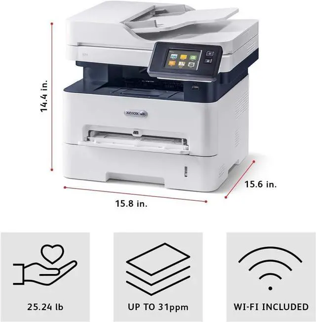Alt view image 2 of 7 - Xerox B215DNI Monochrome Multifunction Printer, Amazon Dash Replenishment Ready,White