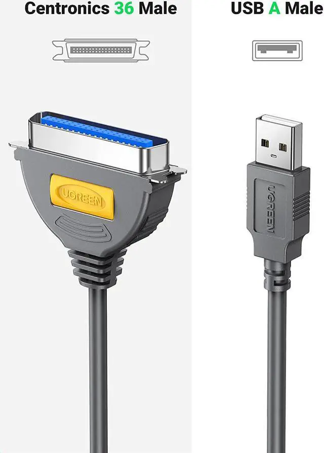 Alt view image 2 of 7 - USB to Parallel Port USB to IEEE1284 CN36 Centronics Printer Cable Adapter 10FT