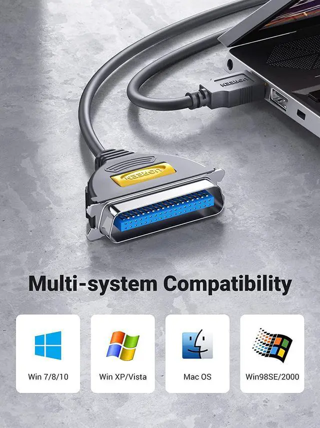 Alt view image 3 of 7 - USB to Parallel Port USB to IEEE1284 CN36 Centronics Printer Cable Adapter 10FT