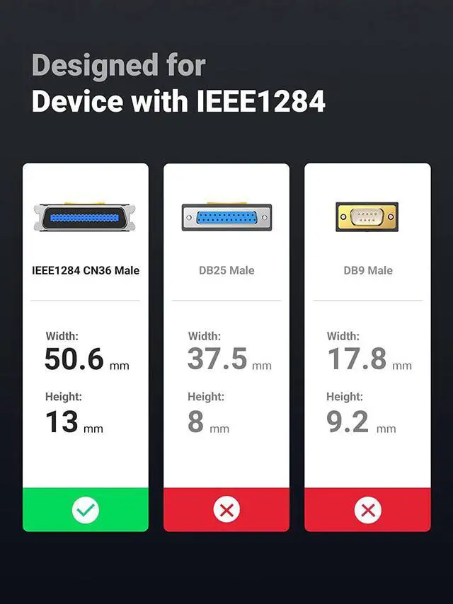 Alt view image 7 of 7 - USB to Parallel Port USB to IEEE1284 CN36 Centronics Printer Cable Adapter 10FT