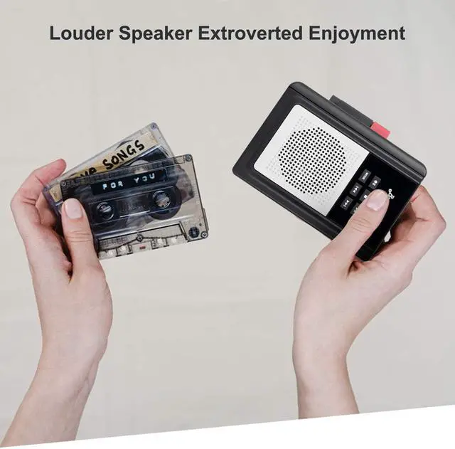 Alt view image 3 of 7 - Xiaogan Portable Cassette Players, Walkman Cassette Player Convert to MP3 WAV by USB Flash, Built-in Mic and Speaker Belt Clip Earbud Included 2 AA Battery