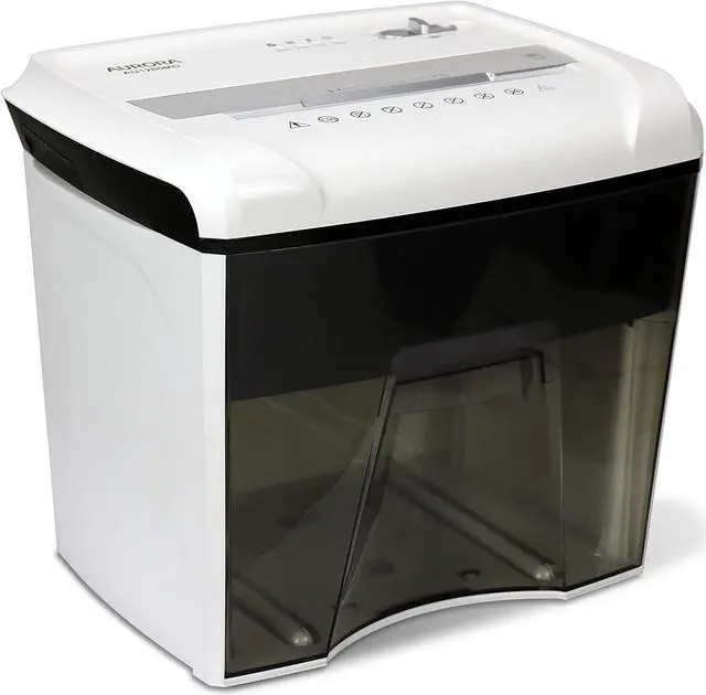 Alt view image 7 of 7 - AU1285MD Compact Desktop-Style High Security 12-Sheet Micro-Cut Paper and CD/Credit Card/Junk Mail Pullout Basket Shredder, White/Black
