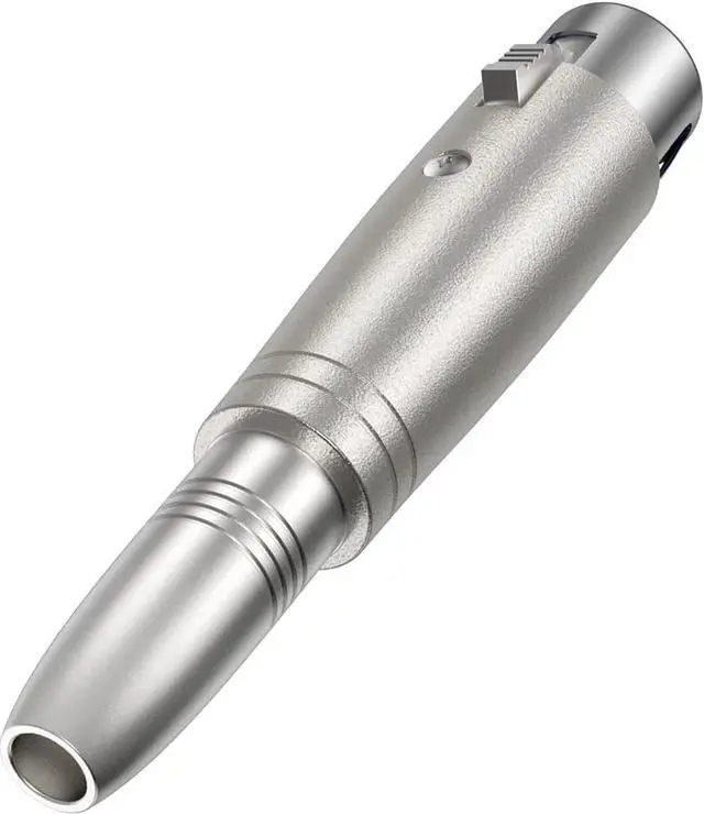 Alt view image 2 of 7 - CableCreation XLR 3 Pin Female to 1/4" 6.35mm Female Socket Audio Adapter, Silver