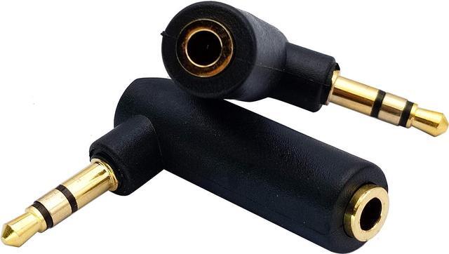 Alt view image 7 of 7 - 3.5mm Jack Adapter 90 Degree Right Angled 3 Poles 3.5mm TRS Audio Stereo Male to Female Connector Extension Adapter(2 Pack/3 Pole)