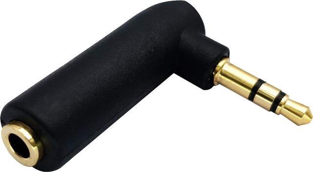Alt view image 4 of 7 - 3.5mm Jack Adapter 90 Degree Right Angled 3 Poles 3.5mm TRS Audio Stereo Male to Female Connector Extension Adapter(2 Pack/3 Pole)