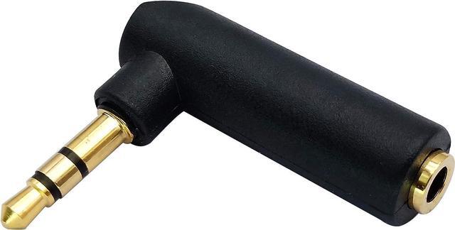 Alt view image 6 of 7 - 3.5mm Jack Adapter 90 Degree Right Angled 3 Poles 3.5mm TRS Audio Stereo Male to Female Connector Extension Adapter(2 Pack/3 Pole)