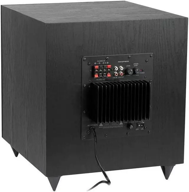 Alt view image 4 of 7 - Monoprice 12 Inch 150 Watt Powered Subwoofer, Black (109723)