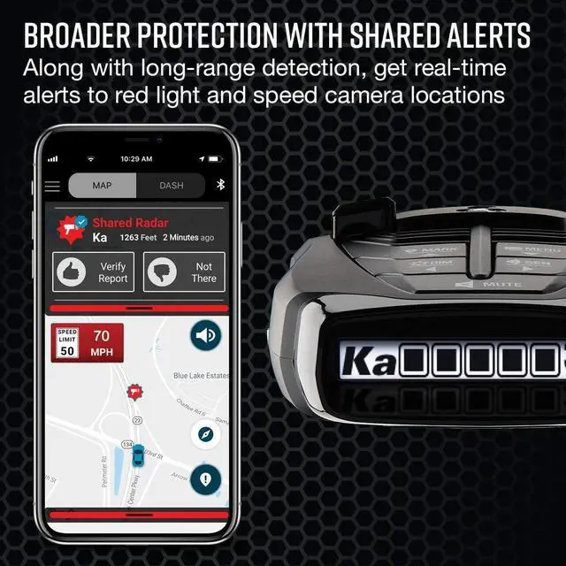 Alt view image 4 of 6 - RAD 480i Laser Radar Detector C Long Range Detection Bluetooth iRadar App LaserEye Front and Rear Detection Next Gen IVT Filtering Black