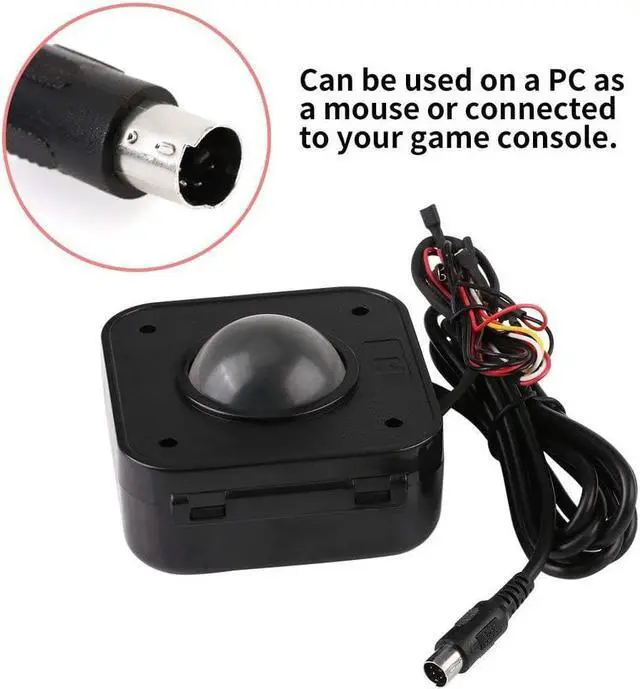 Alt view image 5 of 5 - Arcade Trackball Mouse,4.5cm Lighted Illuminated Round LED Trackball Mouse PS/2 PCB Connector for Arcade