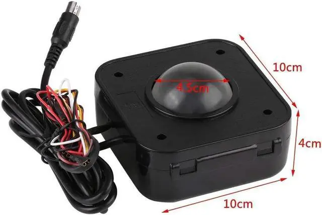 Alt view image 4 of 5 - Arcade Trackball Mouse,4.5cm Lighted Illuminated Round LED Trackball Mouse PS/2 PCB Connector for Arcade