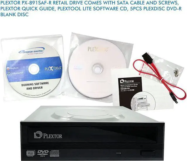 Alt view image 2 of 7 - Digital Plextor PlexWriter PX-891SAF-R 24X SATA DVD +/- RW Dual Layer Burner Drive (Retail Pack)