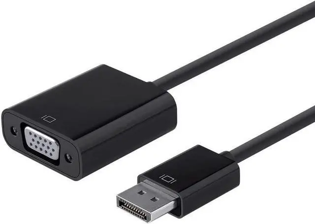 Alt view image 7 of 14 - Monoprice DisplayPort 1.2a to VGA Active Adapter - Black, For HDTV, Projector, Computer, Monitor Desktop, Laptop, PC