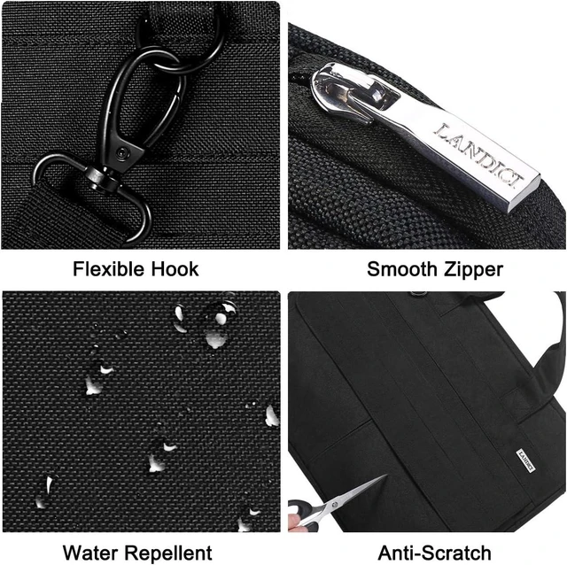 Alt view image 5 of 7 - Laptop Bag Carrying Case 15.6 Inch with Shoulder Strap Slim Waterproof Computer Sleeve Cover Compatible with MacBook Pro 15/16 15-16 Inch Laptop Black