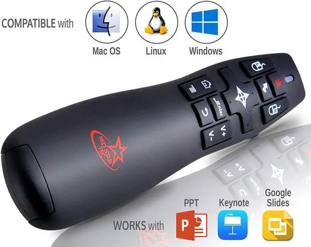 Alt view image 3 of 7 - Wireless Powerpoint Presentation Remote Clicker and Keynote Presenter with Wireless Mouse (PR-820) from Xiaogan