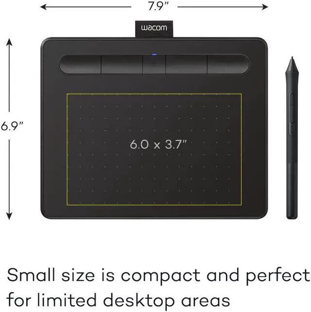 Alt view image 4 of 7 - Good Product Outlet Intuos Wireless Graphics Drawing Tablet for Mac, PC, Chromebook & Android (small) with Software Included - Black (CTL4100WLK0)