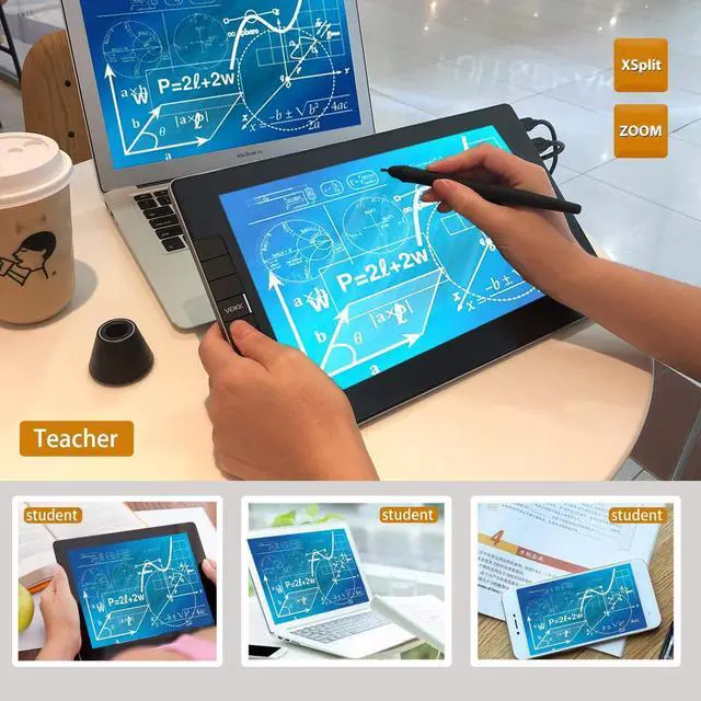 Alt view image 7 of 7 - VEIKK VK1200 11.6 Inch Drawing Monitor Full-Laminated Pen Display with Battery-Free Pen and Tilt Function 8192 Levels Pen Pressure and 6 Customized Keys