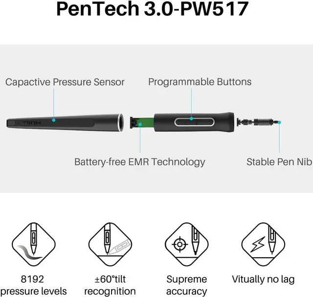 Alt view image 3 of 7 - Kamvas 22 Plus QLED Drawing Tablet with Full-Laminated Screen USB-C Connection 140% sRGB Tilt, 21.5 inch Graphics Art Tablet for Artist & Designer, Work with Mac, Windows, Linux & Android Black