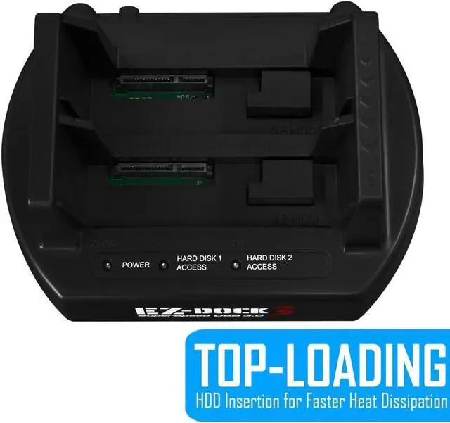Alt view image 6 of 7 - KingWin 2 Bay USB 3.0 EZ Dock For 2.5-Inch and 3.5-Inch with Clone (EZD-2537U3)