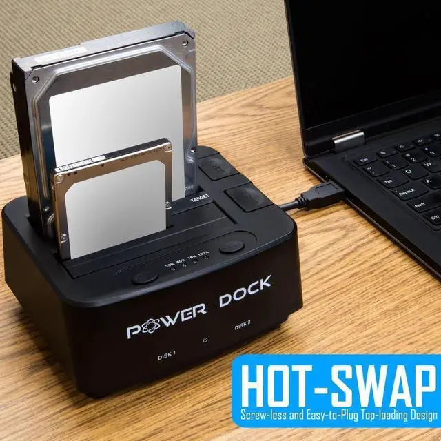 Alt view image 2 of 7 - Kingwin Power Dual Bay Docking Station Usb 3.0 External Hard Drives, PD-2537U3