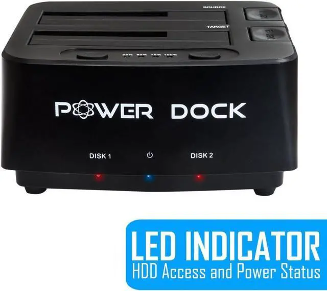 Alt view image 4 of 7 - Kingwin Power Dual Bay Docking Station Usb 3.0 External Hard Drives, PD-2537U3