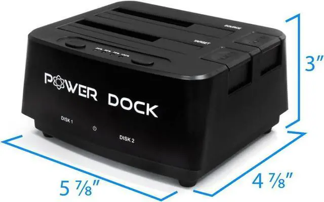 Alt view image 7 of 7 - Kingwin Power Dual Bay Docking Station Usb 3.0 External Hard Drives, PD-2537U3