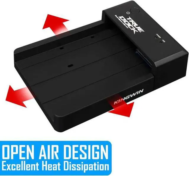 Alt view image 3 of 7 - KingWin True Dock USB 3.0 Lay Flat Docking Station (TD-2535U3)