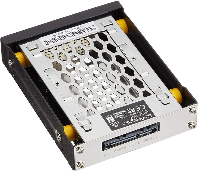 Alt view image 2 of 2 - com 2.5 SATA Drive Hot Swap Bay - for 3.5” Front Bay - Anti-Vibration - Front Mount Design - Hard Drive Caddy - Hard Drive Rack (SATBP125VP)