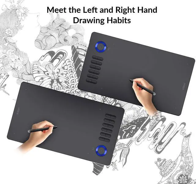 Alt view image 5 of 7 - Digital Drawing Tablet VEIKK A15Pro Graphics Pen Tablet 10 x 6 Inch Graphics Tablet with 12 Shortcut Keys and 1 Quick Dial,Supports Tilt Function,for MAC/Win/ Linux / Android OS (Blue)