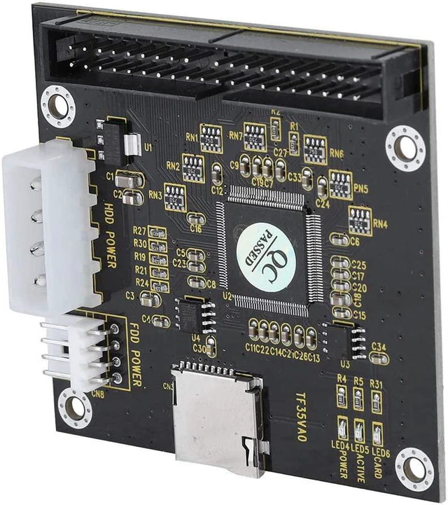 Alt view image 4 of 7 - SD/SDHC/SDXC/MMC to IDE 40Pin 3.5in Male Memory Card Adapter Mute Four-Legged Computer Power Connector for DOS/Linux/Windows MMC System Specification 2.0 etc