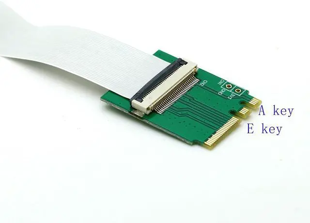 Alt view image 3 of 3 - PCI-E Express X1/UB to M.2 A/E Key Adapter Card with FPC Cable