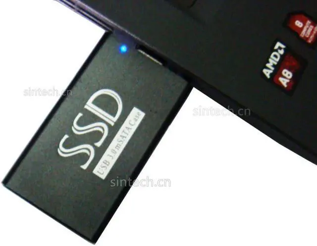 Alt view image 2 of 3 - USB 3.0 mSATA SATA III SSD Adapter Card, 6Gb/s Support UASP
