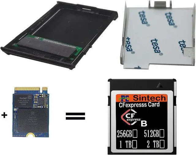 Main image of CFexpress Type-B to NVME M.2 SSD Card,Compatible with Nikon PANASONIC Canon EOS Camera(Only Support 2230 nVME SSD) (Grey)