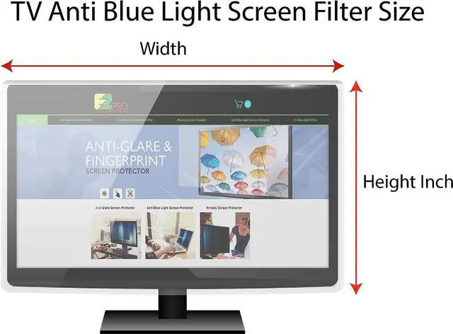 Alt view image 6 of 6 - Anti Blue Light Screen Protector Panel for 32 Inches TV. Filter out Blue Light that relieve computer eye strain and help you sleep better