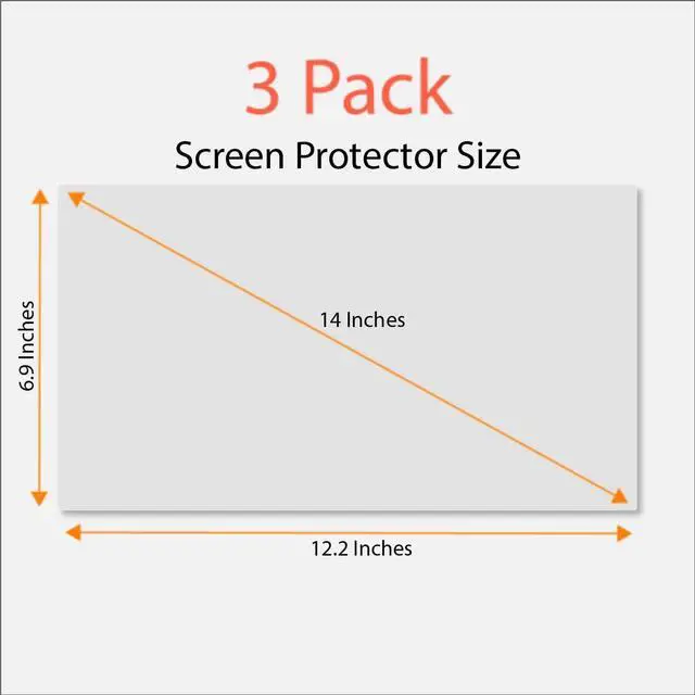 Alt view image 5 of 5 - Anti-Glare and Anti Finger Print Screen Protector (3 Pack) for 14 Inches Laptop