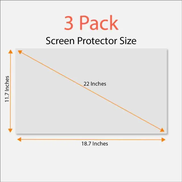 Alt view image 5 of 7 - Anti Blue Light Screen Protector, Anti Glare, (3 Pack) for 22 Inches (Screen Measured Diagonally) Desktop Monitor. Filter Out Blue Light and Relieve Computer Eye Strain to Help You Sleep Better