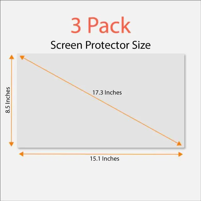 Alt view image 6 of 7 - Anti Blue Light Screen Protector (3 Pack) for 17.3 Inches Laptop. Filter out Blue Light and relieve computer eye strain to help you sleep better