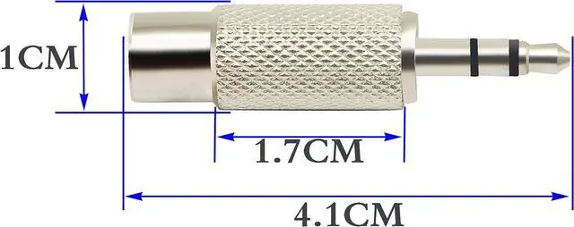 Alt view image 2 of 7 - RCA to 3.5MM Audio Adapter Metal 3.5mm (1/8 Inch) Stereo Plug Male to RCA Female Jack Adaptor Connector(Silver)(2 Packs 3-Pole)