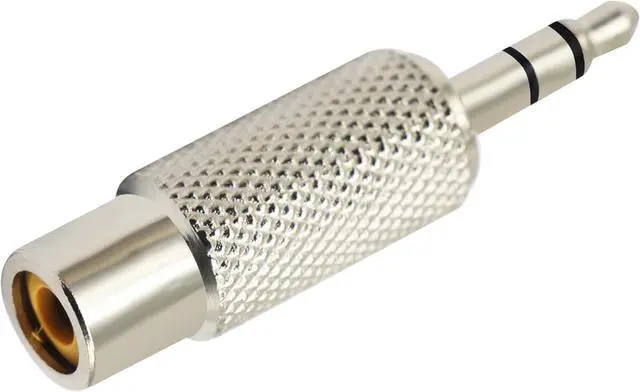 Alt view image 4 of 7 - RCA to 3.5MM Audio Adapter Metal 3.5mm (1/8 Inch) Stereo Plug Male to RCA Female Jack Adaptor Connector(Silver)(2 Packs 3-Pole)