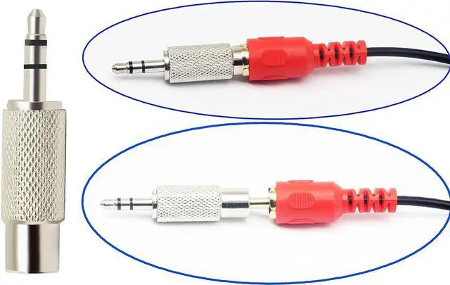 Alt view image 6 of 7 - RCA to 3.5MM Audio Adapter Metal 3.5mm (1/8 Inch) Stereo Plug Male to RCA Female Jack Adaptor Connector(Silver)(2 Packs 3-Pole)