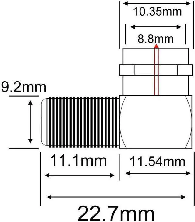 Alt view image 3 of 5 - Onelinkmore Coaxial Cable Right Angle Connector F Type Female to Male Adapter Right Angle Coax Connector F Male to Female RG6 Adapter for Coax Cable and Wall Plates 90 Degree Pack of 2