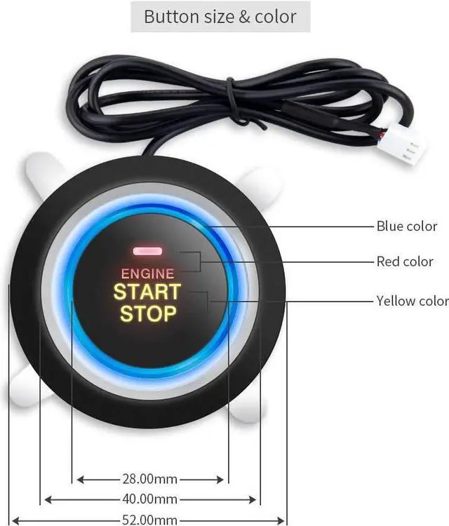 Alt view image 7 of 7 - EC003N-V Car Burglar Alarm Security System PKE Passive keyless Entry Remote Engine Start Stop keyless go System DC12V