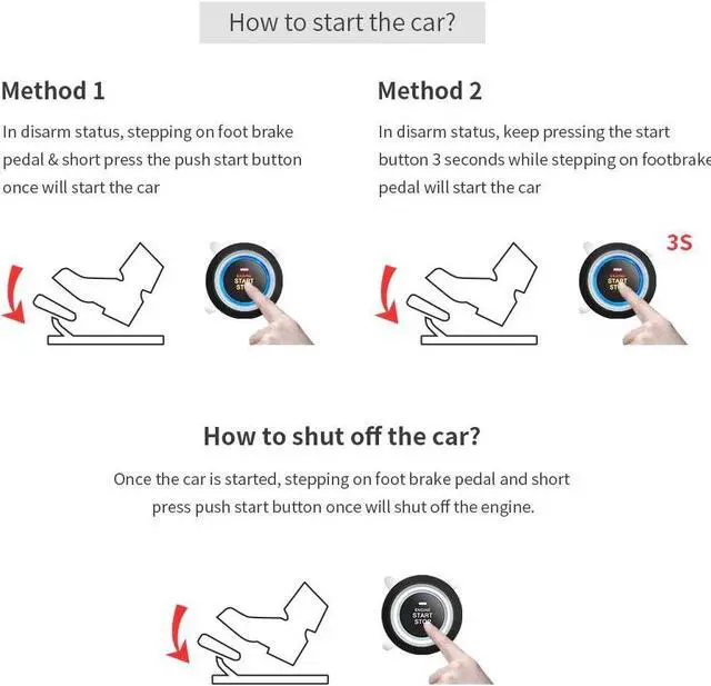 Alt view image 6 of 7 - EC003N-V Car Burglar Alarm Security System PKE Passive keyless Entry Remote Engine Start Stop keyless go System DC12V
