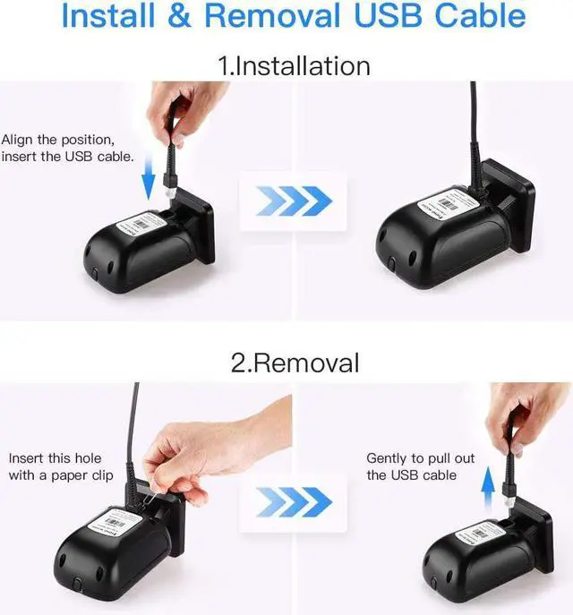 Alt view image 4 of 7 - Eyoyo 1D 2D Desktop Barcode Scanner, Omnidirectional Hands-Free USB Wired Barcode Reader, Capture Barcodes from Mobile Phone Screen, Automatic Image Sensing for Supermarket Library Retail Store