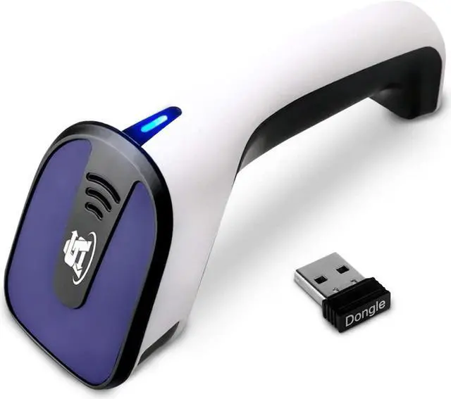 Main image of Portable Wireless Bluetooth Barcode Scanner: 3-in-1 Hand Scanners - Cordless, Rechargeable 1D and 2D Scan Gun for Inventory Management - Wireless, Handheld, USB Bar Code/QR Code Reader