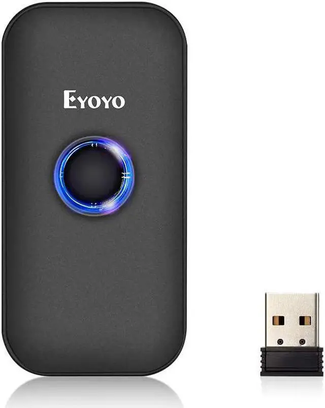 Main image of Eyoyo Mini 1D Bluetooth Barcode Scanner, 3-in-1 Bluetooth & USB Wired & 2.4G Wireless Barcode Reader Portable Bar Code Scanning Work with Windows, Android, iOS, Tablets or Computers