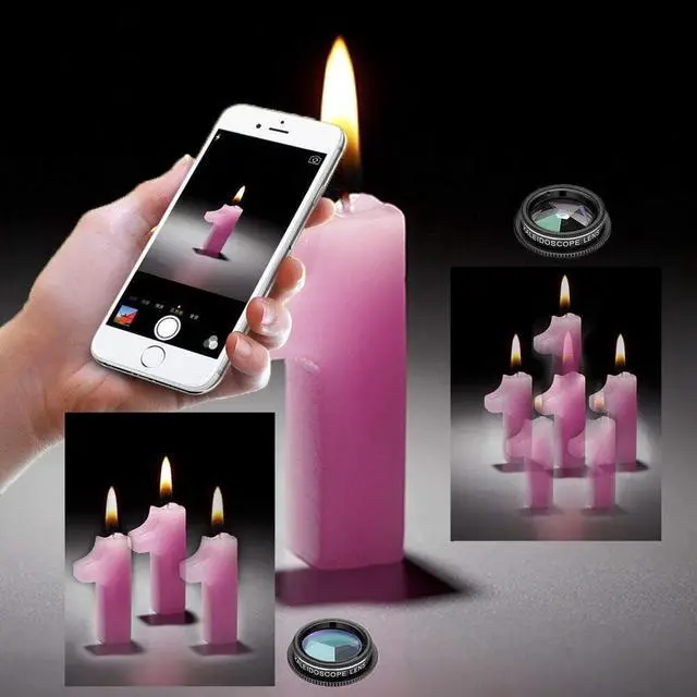 Alt view image 6 of 7 - Godefa Phone Camera Lens Kit, 14 in 1 Lenses with Selfie Light for iPhone 14 13 12 11 Xs X Pro Samsung and Other Andriod Smartphone, Universal Clip on Wide Angle+Macro+ Fisheye Camera Lenses